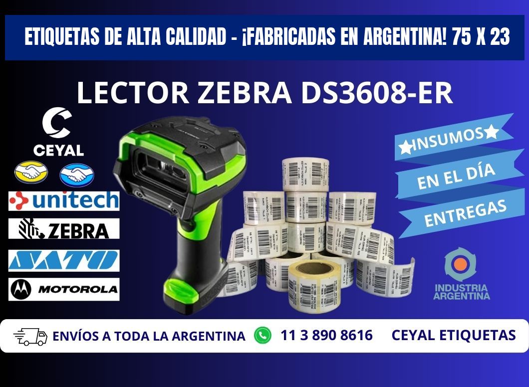 ETIQUETAS DE ALTA CALIDAD – ¡FABRICADAS EN ARGENTINA! 75 x 23