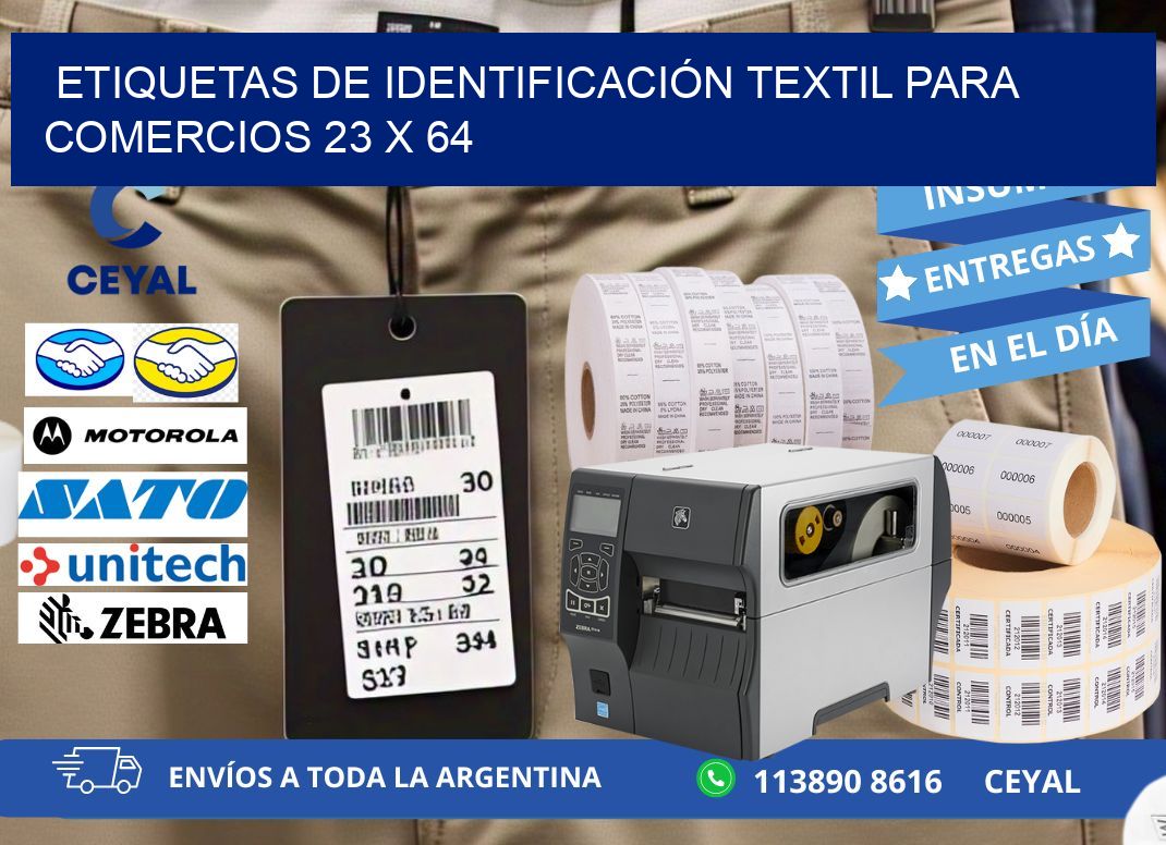 ETIQUETAS DE IDENTIFICACIÓN TEXTIL PARA COMERCIOS 23 x 64