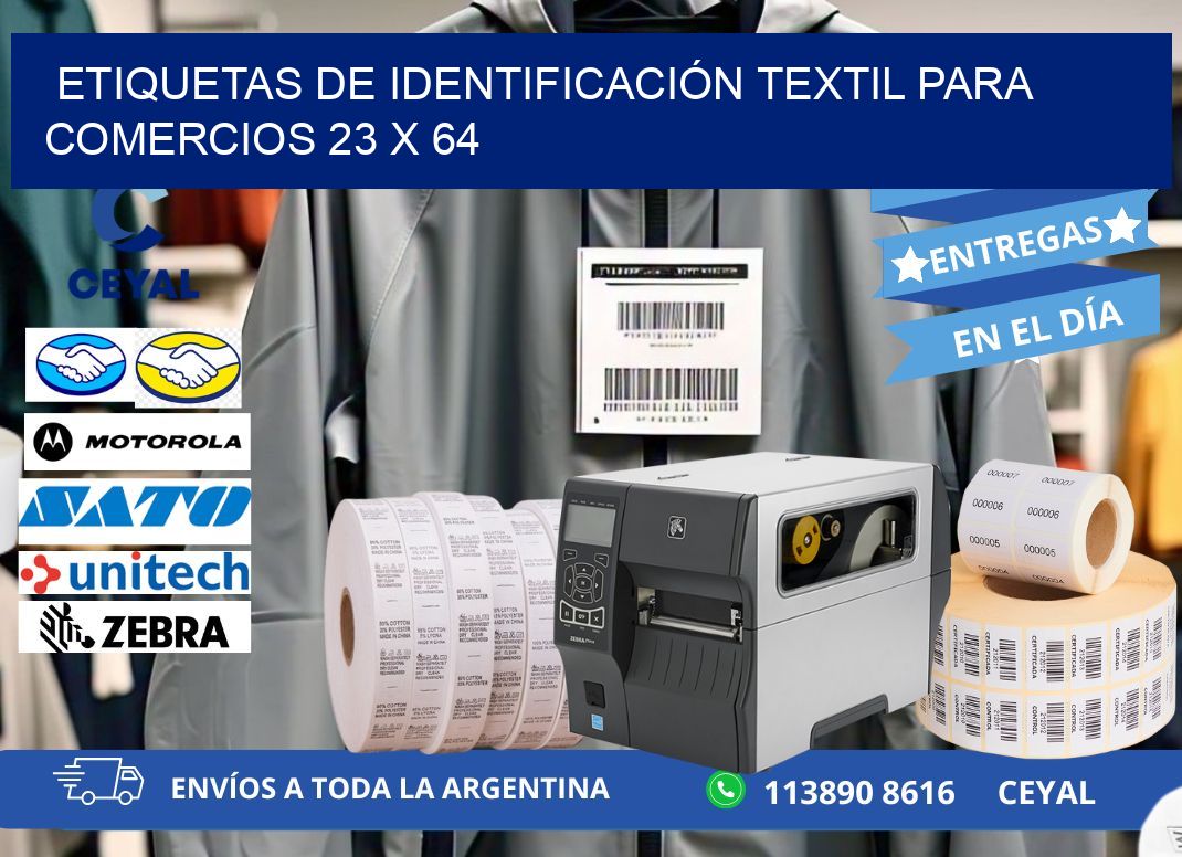 ETIQUETAS DE IDENTIFICACIÓN TEXTIL PARA COMERCIOS 23 x 64