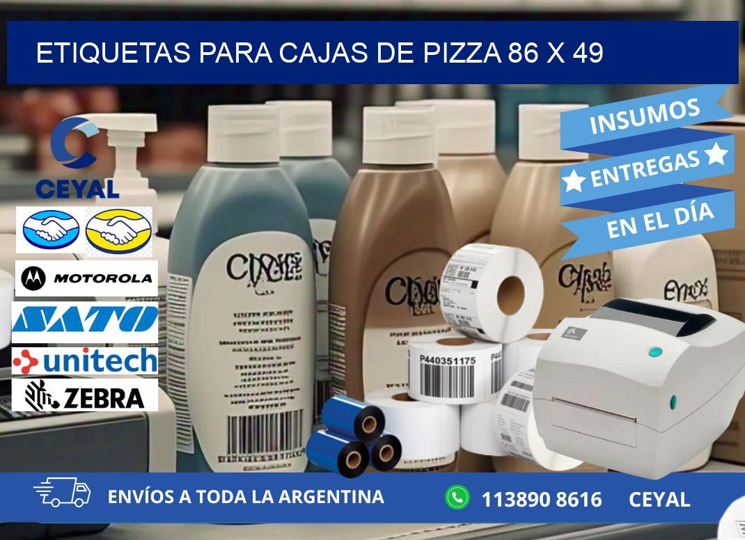 ETIQUETAS PARA CAJAS DE PIZZA 86 x 49