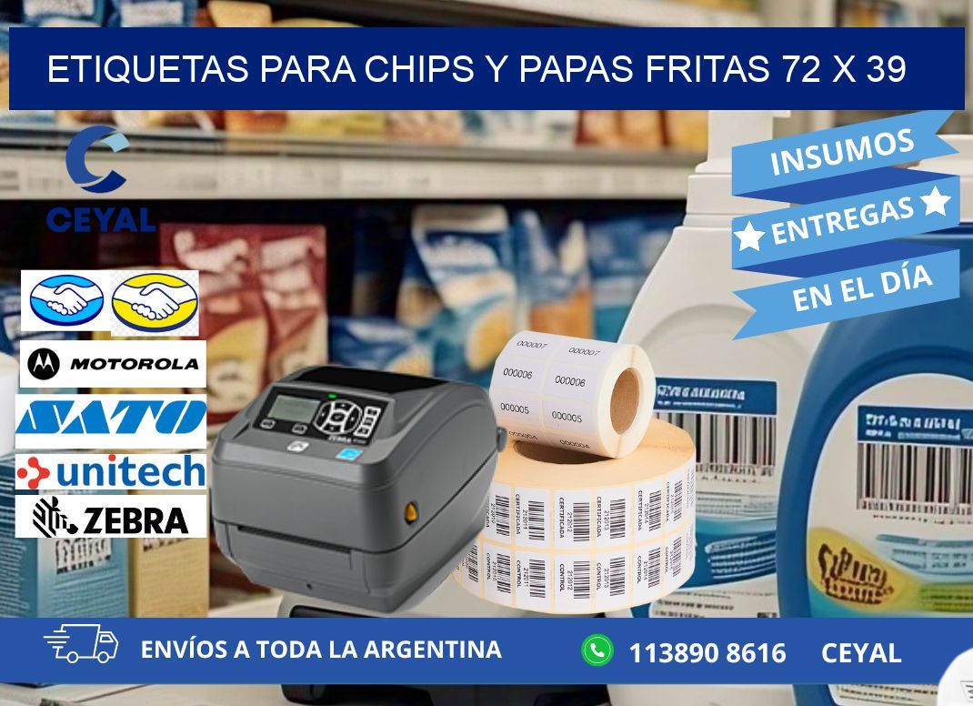 ETIQUETAS PARA CHIPS Y PAPAS FRITAS 72 x 39