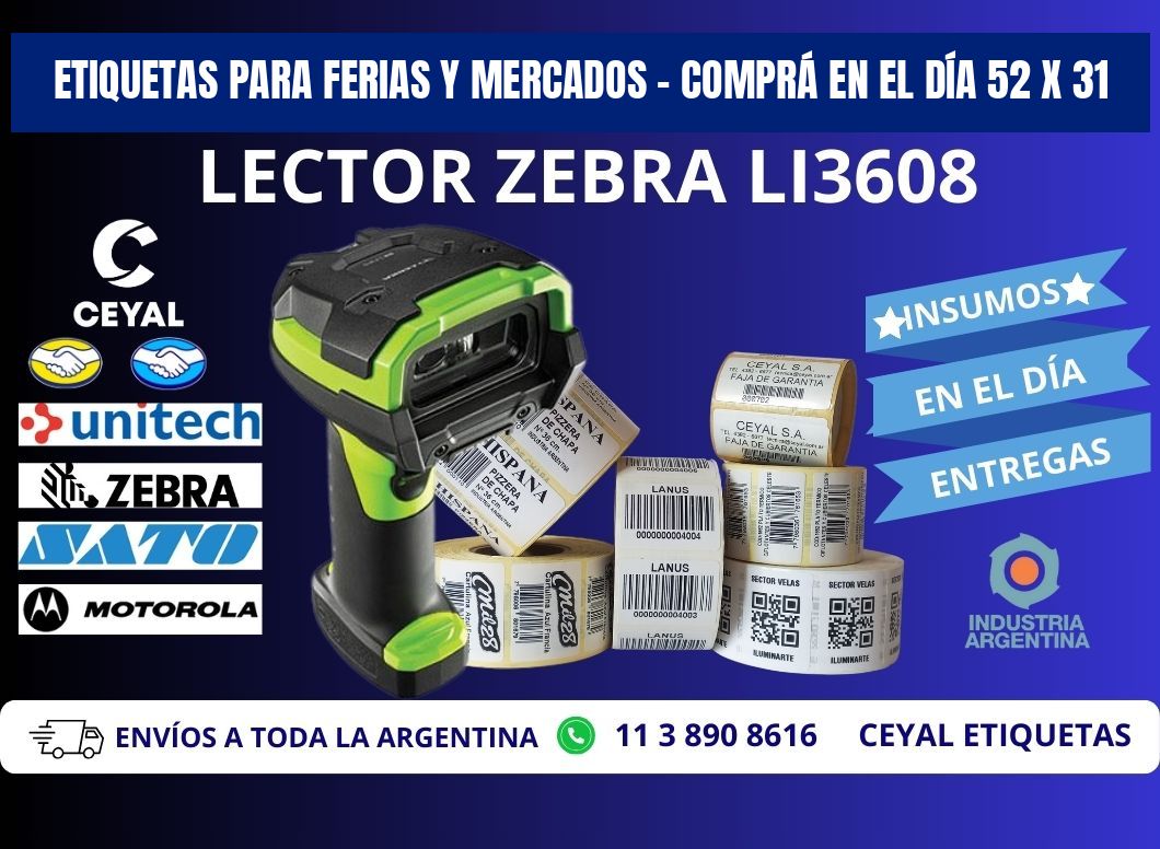 ETIQUETAS PARA FERIAS Y MERCADOS – COMPRÁ EN EL DÍA 52 x 31