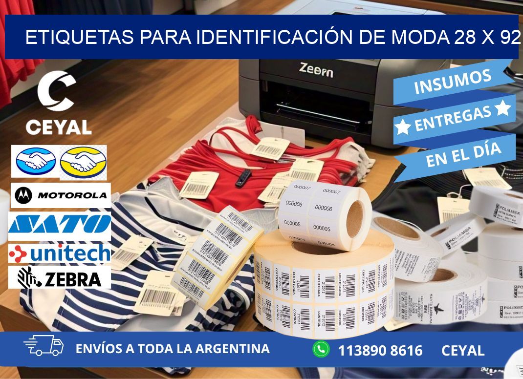 ETIQUETAS PARA IDENTIFICACIÓN DE MODA 28 x 92