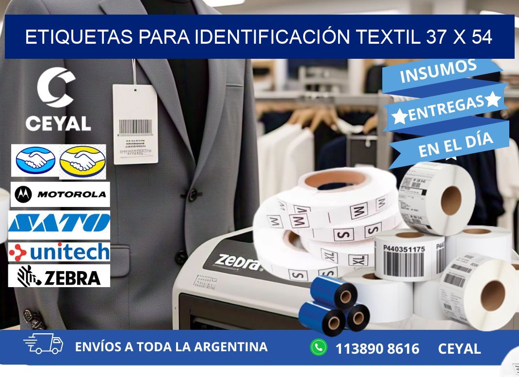 ETIQUETAS PARA IDENTIFICACIÓN TEXTIL 37 x 54