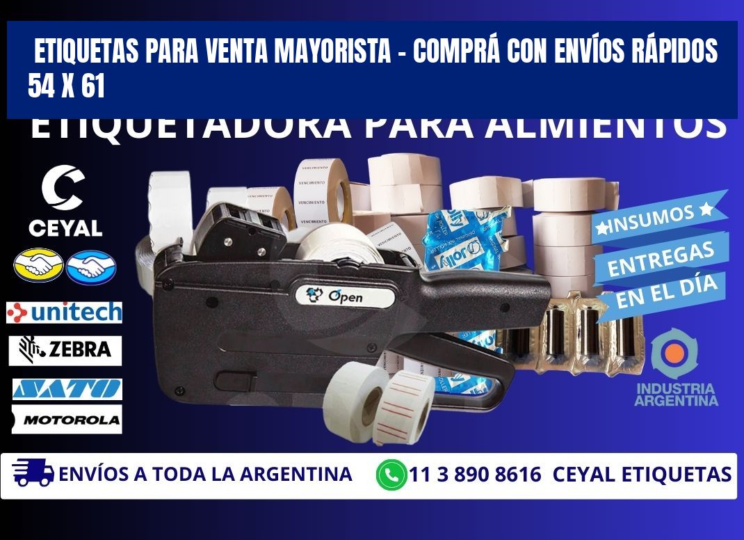 ETIQUETAS PARA VENTA MAYORISTA – COMPRÁ CON ENVÍOS RÁPIDOS 54 x 61