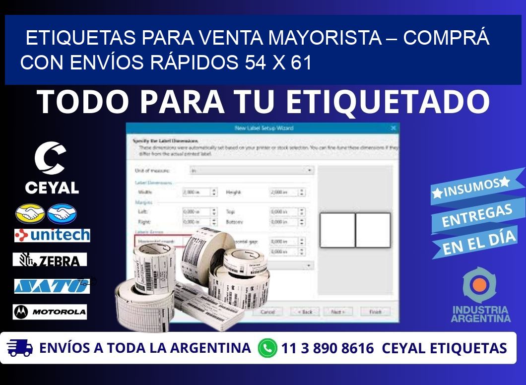 ETIQUETAS PARA VENTA MAYORISTA – COMPRÁ CON ENVÍOS RÁPIDOS 54 x 61