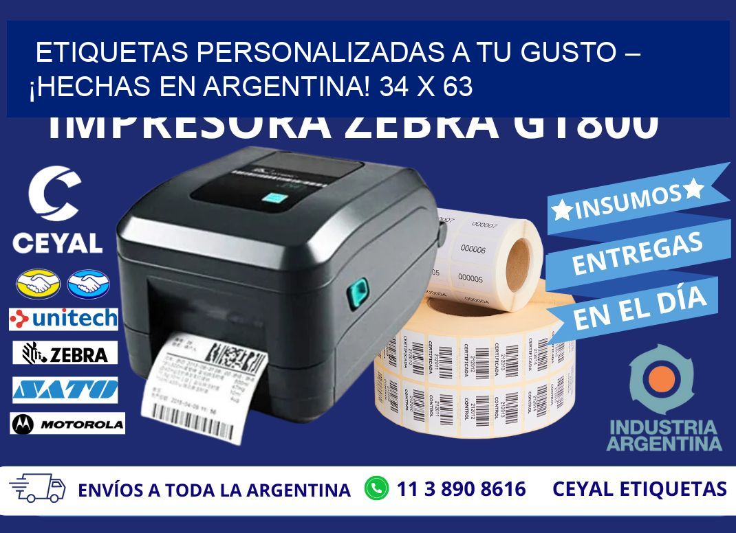 ETIQUETAS PERSONALIZADAS A TU GUSTO – ¡HECHAS EN ARGENTINA! 34 x 63
