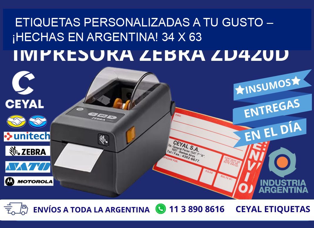 ETIQUETAS PERSONALIZADAS A TU GUSTO – ¡HECHAS EN ARGENTINA! 34 x 63