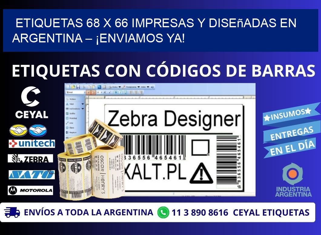 Etiquetas 68 x 66 Impresas y Diseñadas en Argentina – ¡Enviamos Ya!