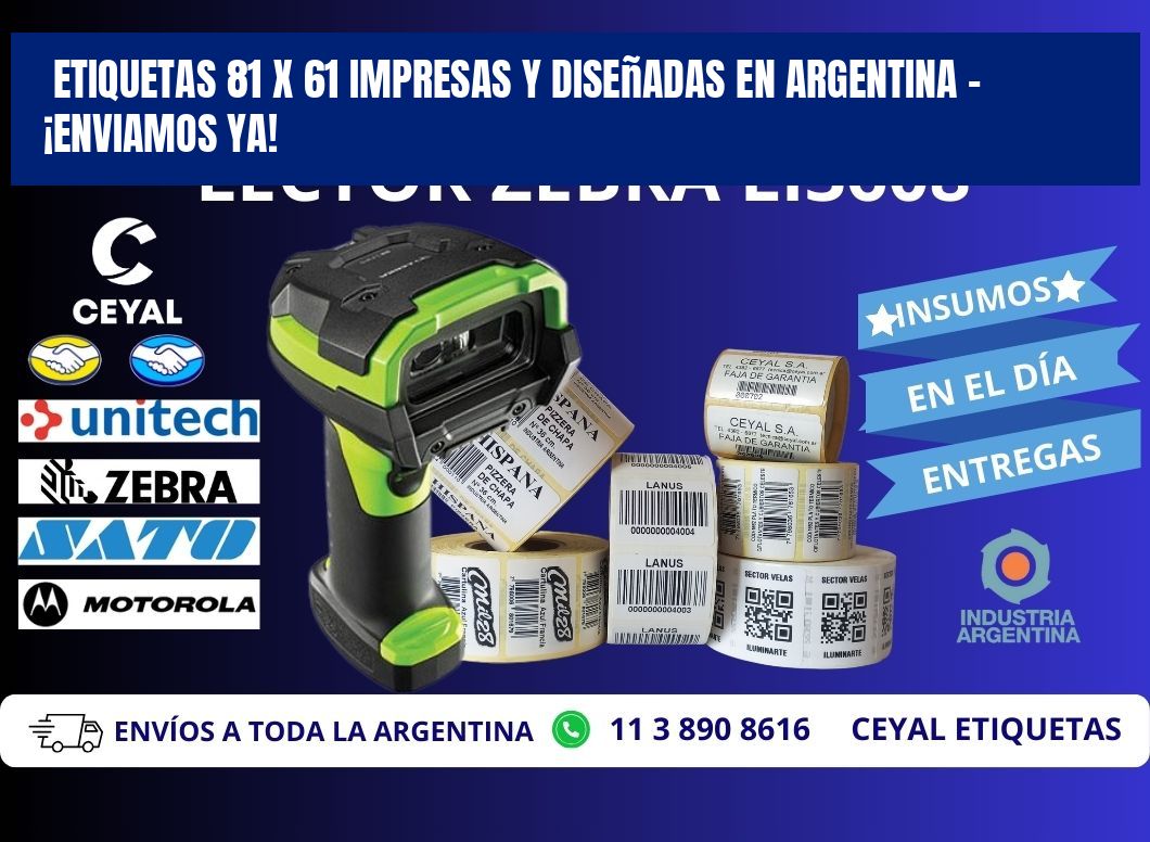 Etiquetas 81 x 61 Impresas y Diseñadas en Argentina – ¡Enviamos Ya!