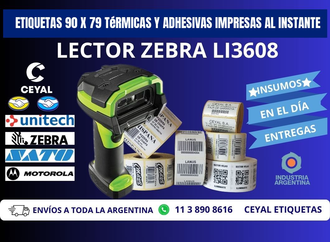 Etiquetas 90 x 79 Térmicas y Adhesivas Impresas al Instante