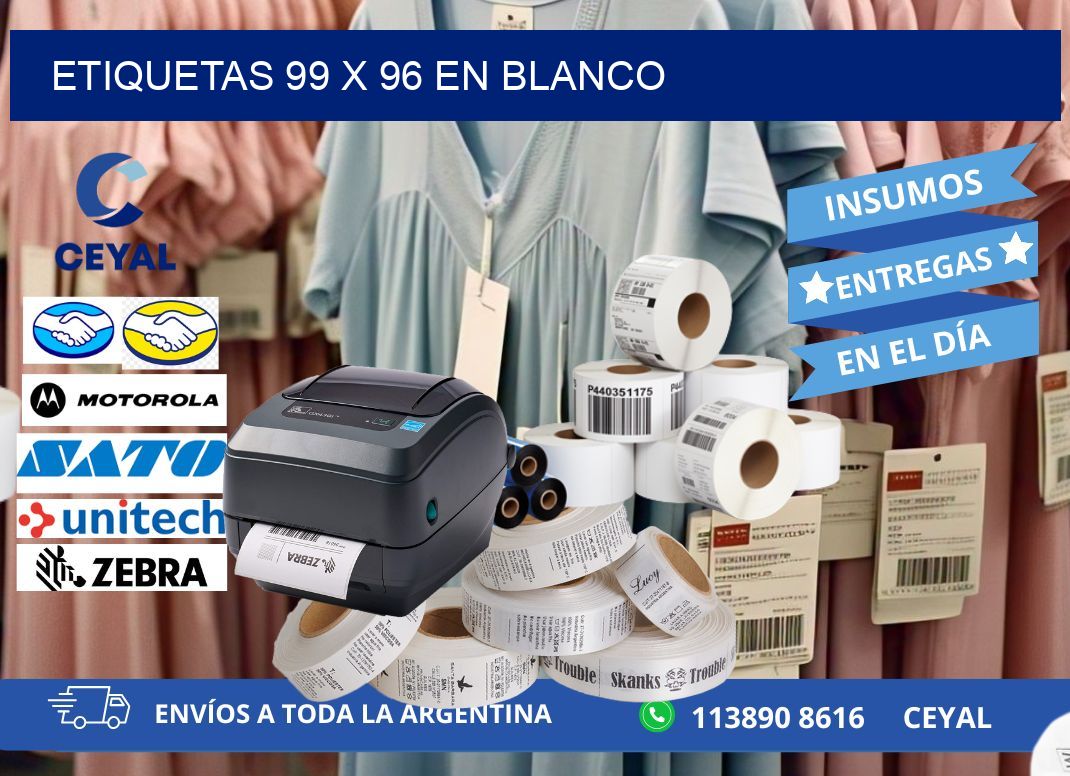 Etiquetas 99 x 96 en blanco