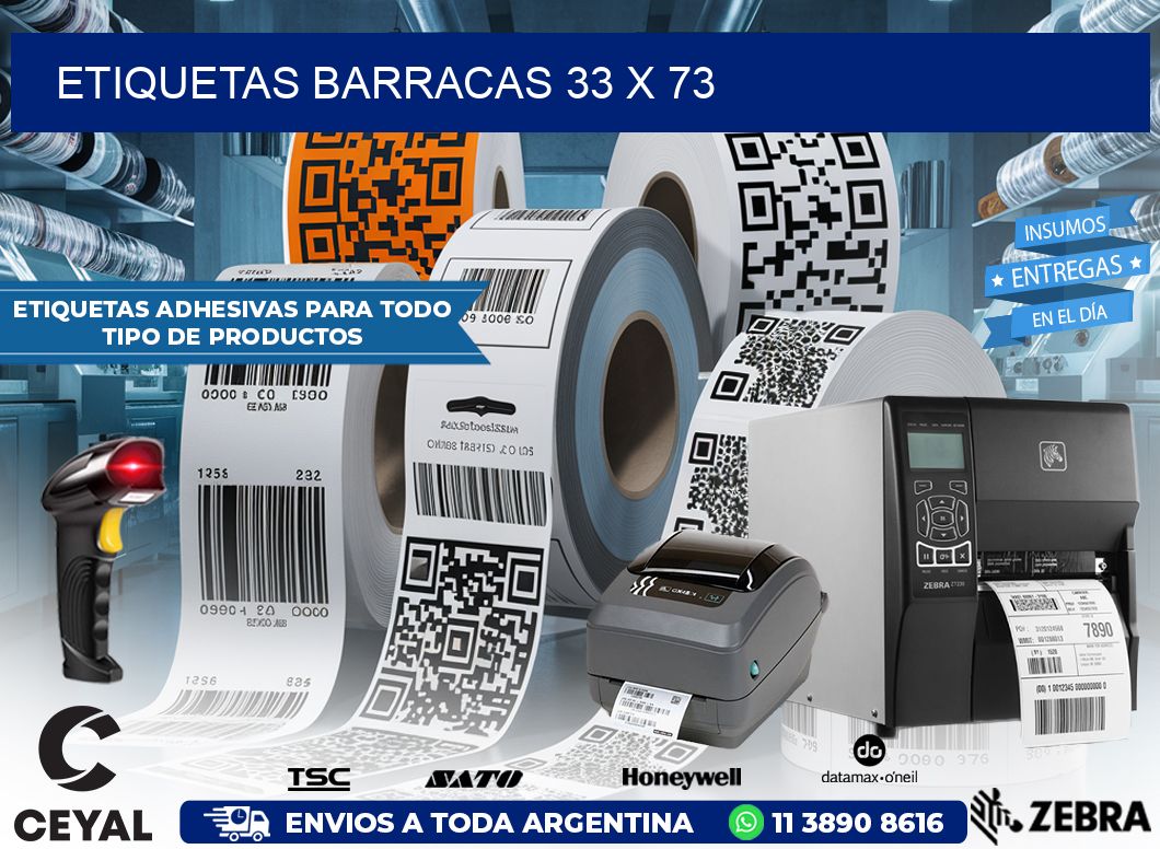 Etiquetas Barracas 33 x 73