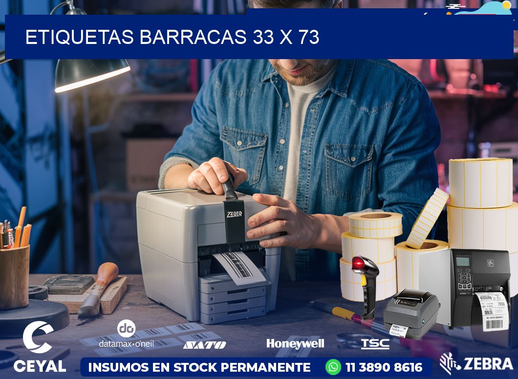 Etiquetas Barracas 33 x 73