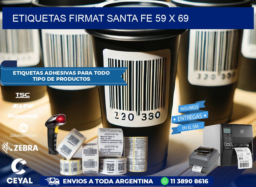 Etiquetas Firmat Santa Fe 59 x 69