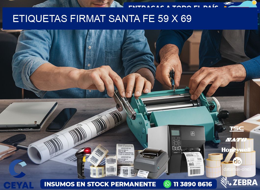 Etiquetas Firmat Santa Fe 59 x 69
