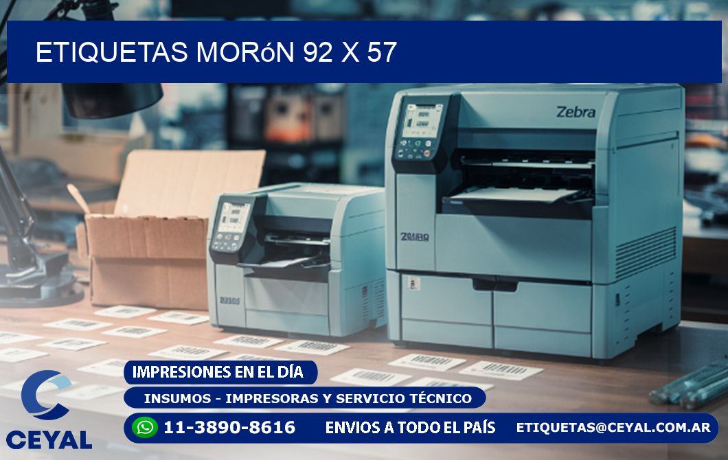 Etiquetas Morón 92 x 57