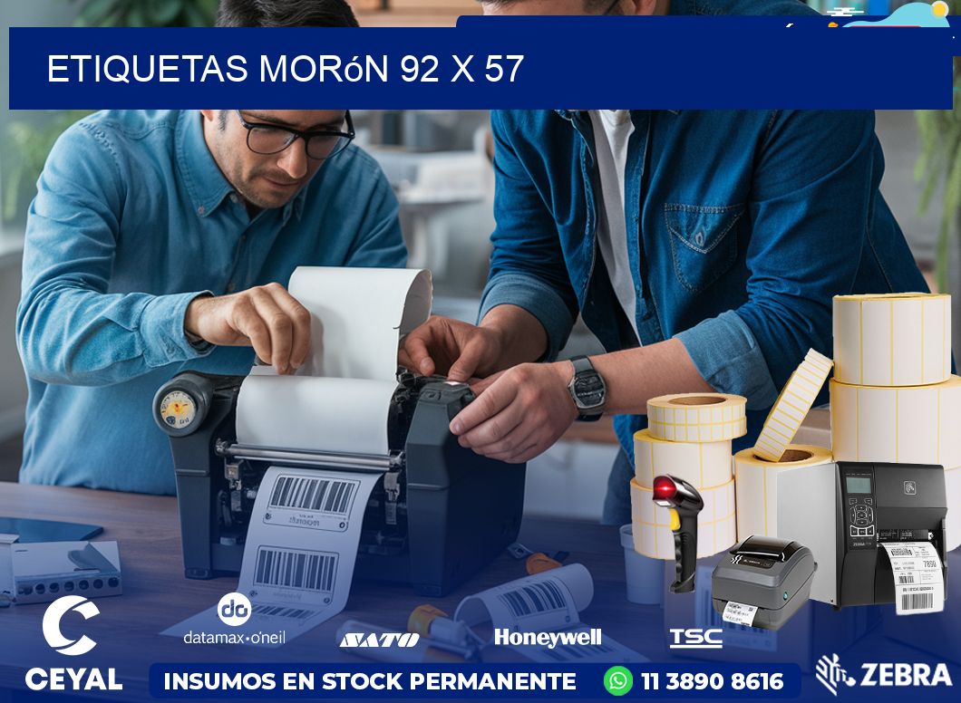 Etiquetas Morón 92 x 57