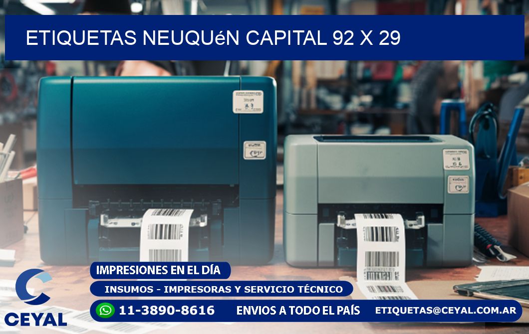 Etiquetas Neuquén Capital 92 x 29