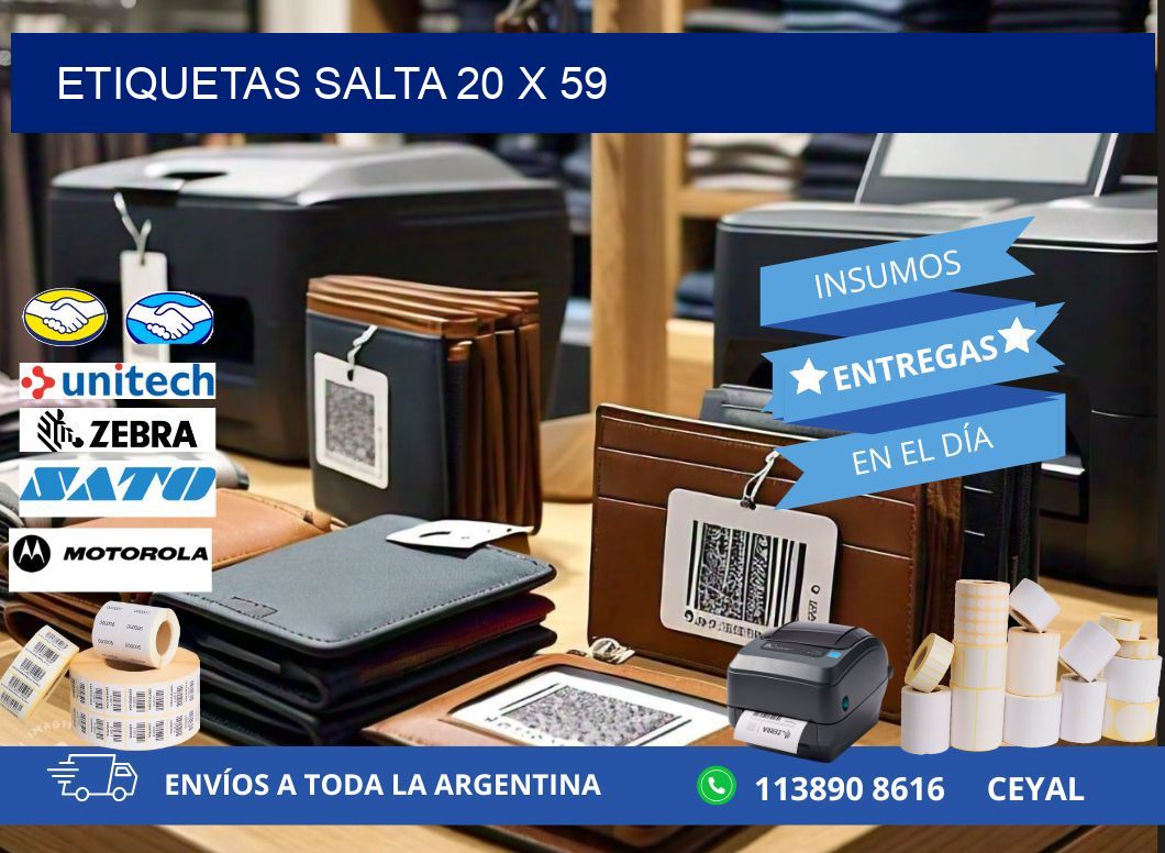 Etiquetas Salta 20 x 59