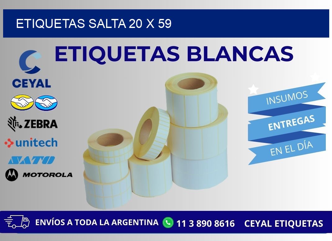 Etiquetas Salta 20 x 59