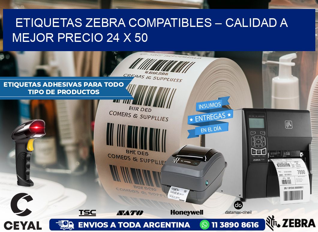 Etiquetas Zebra Compatibles – Calidad a Mejor Precio 24 x 50