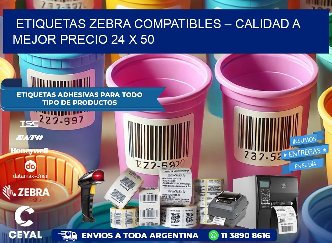 Etiquetas Zebra Compatibles – Calidad a Mejor Precio 24 x 50