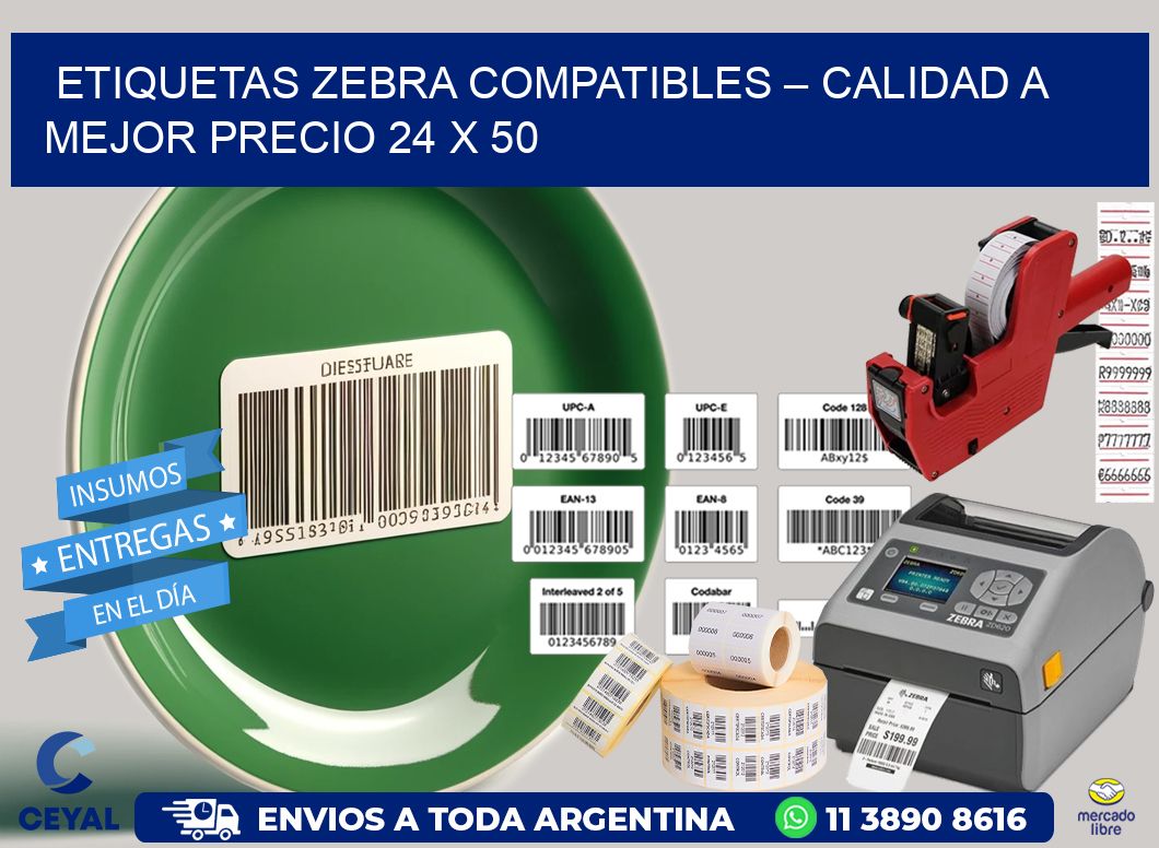 Etiquetas Zebra Compatibles – Calidad a Mejor Precio 24 x 50