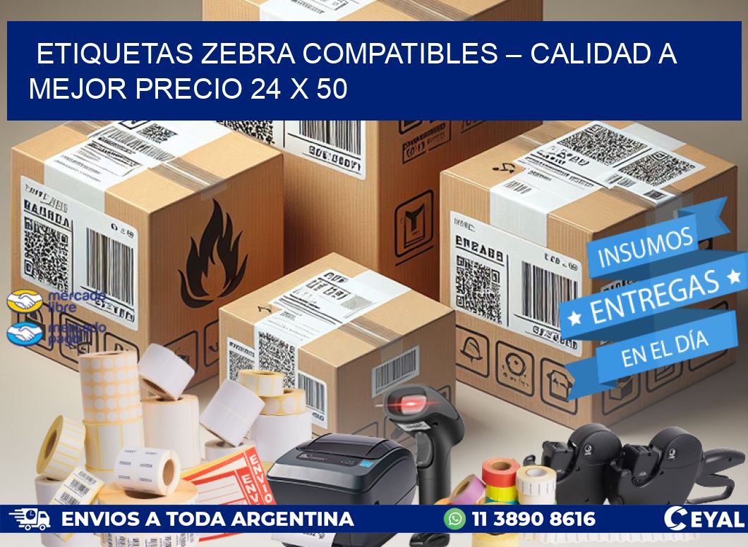 Etiquetas Zebra Compatibles – Calidad a Mejor Precio 24 x 50