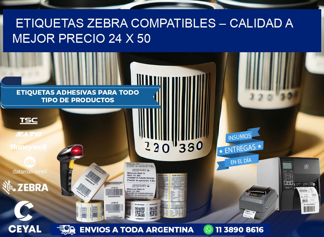 Etiquetas Zebra Compatibles – Calidad a Mejor Precio 24 x 50