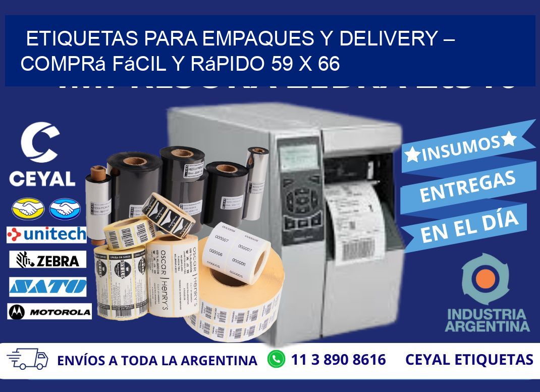 Etiquetas para Empaques y Delivery – Comprá Fácil y Rápido 59 x 66