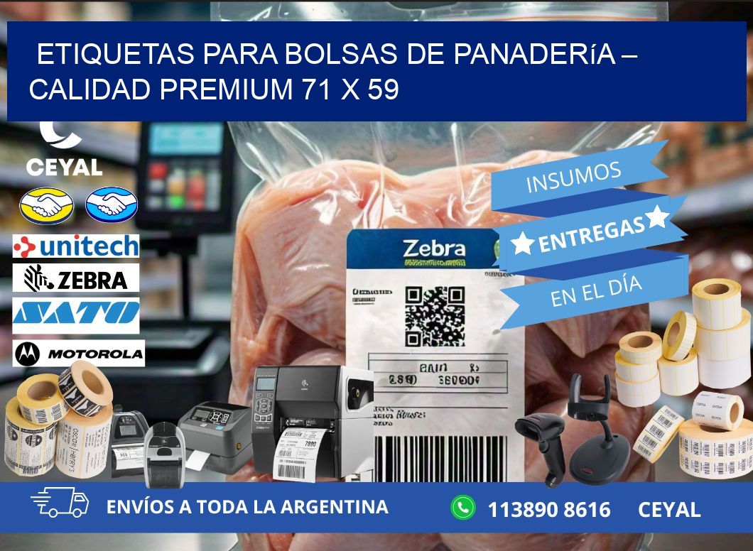 Etiquetas para bolsas de panadería – Calidad premium 71 x 59