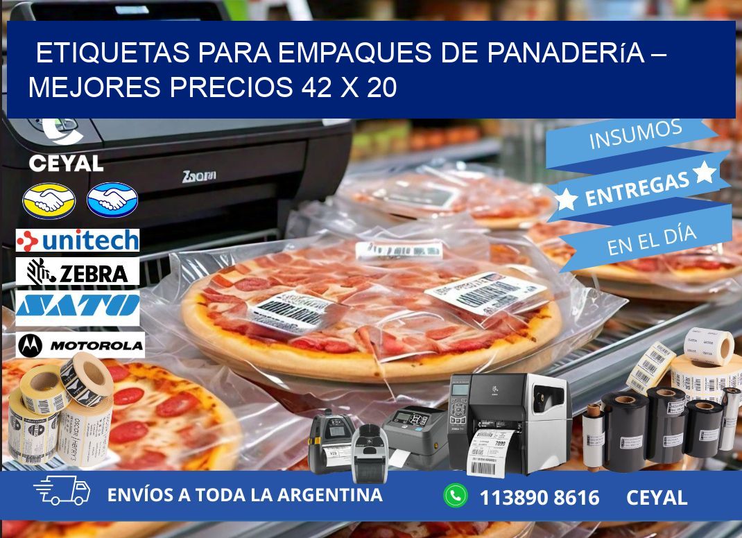 Etiquetas para empaques de panadería – Mejores precios 42 x 20