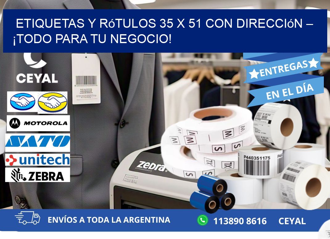 Etiquetas y Rótulos 35 x 51 con Dirección – ¡Todo para tu Negocio!