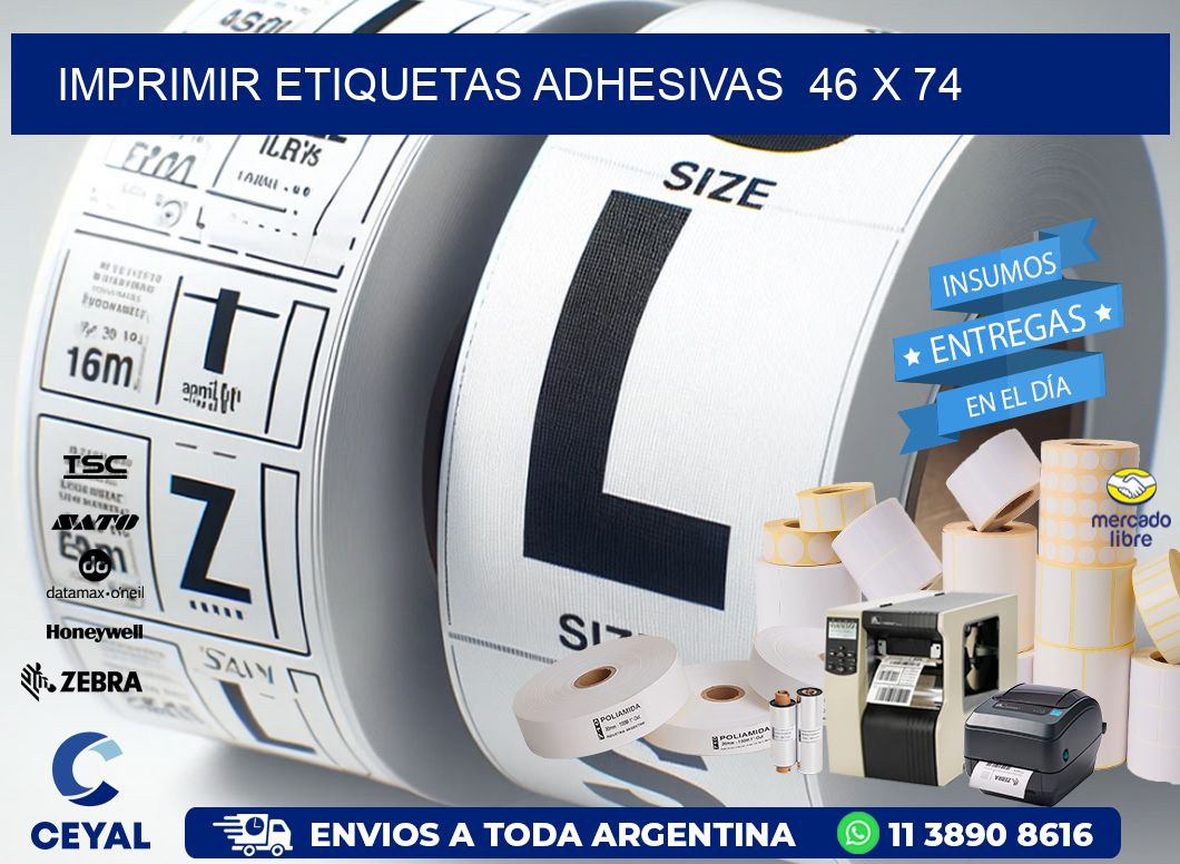 Imprimir Etiquetas adhesivas  46 x 74