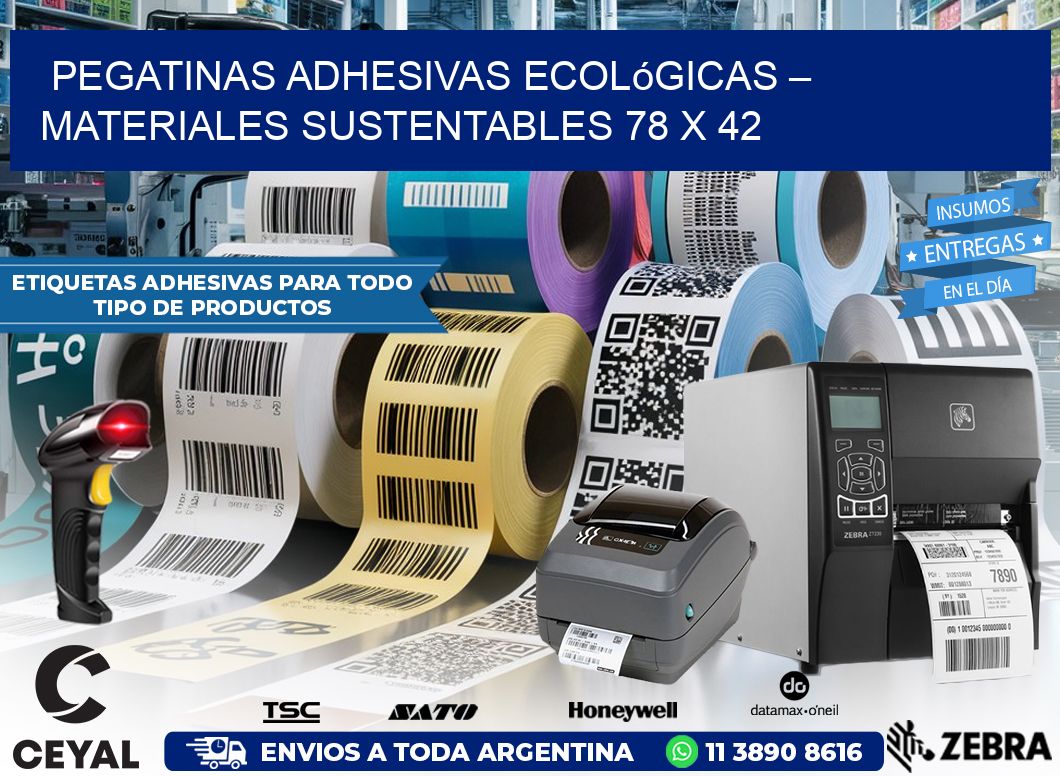 Pegatinas Adhesivas Ecológicas – Materiales Sustentables 78 x 42