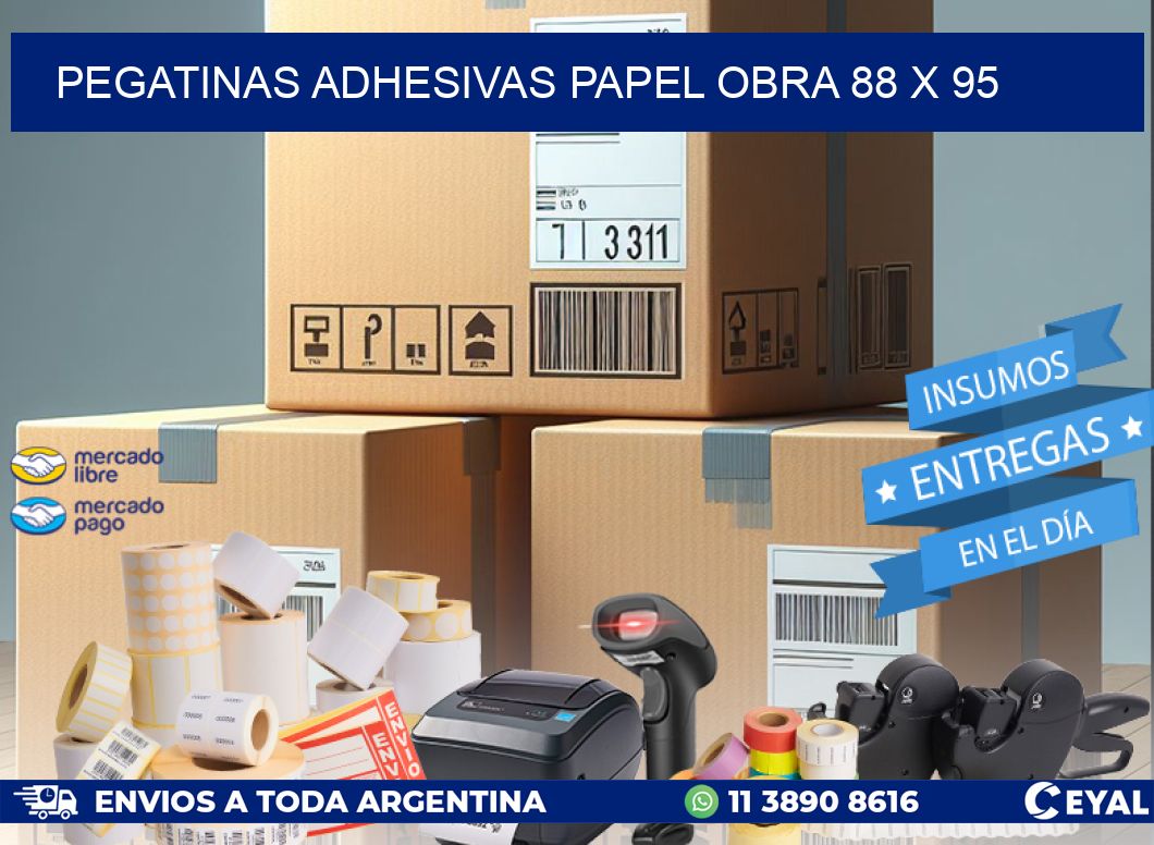 Pegatinas Adhesivas papel Obra 88 x 95