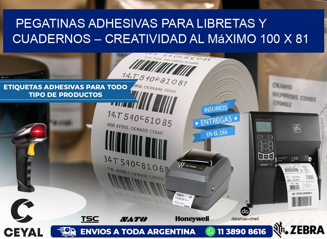 Pegatinas Adhesivas para Libretas y Cuadernos – Creatividad al Máximo 100 x 81