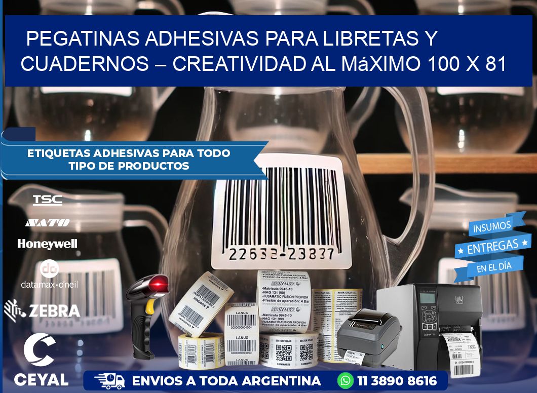 Pegatinas Adhesivas para Libretas y Cuadernos – Creatividad al Máximo 100 x 81
