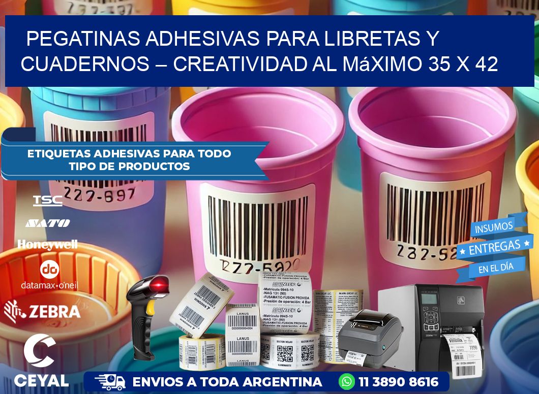 Pegatinas Adhesivas para Libretas y Cuadernos – Creatividad al Máximo 35 x 42