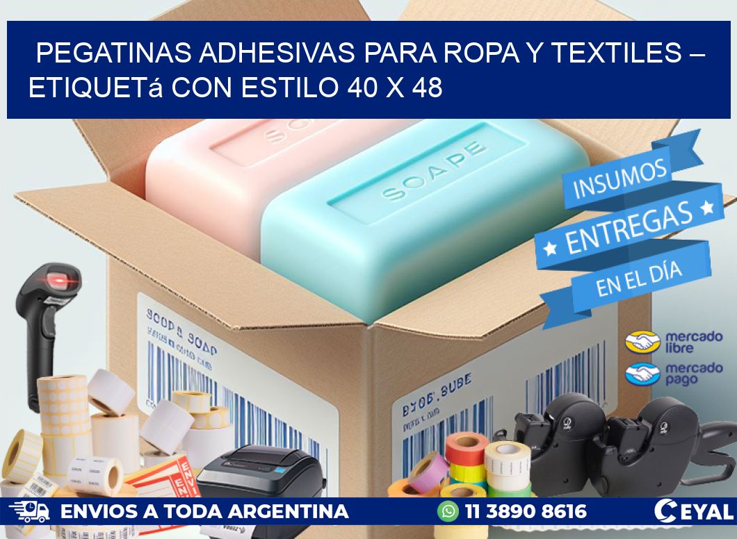 Pegatinas Adhesivas para Ropa y Textiles – Etiquetá con Estilo 40 x 48