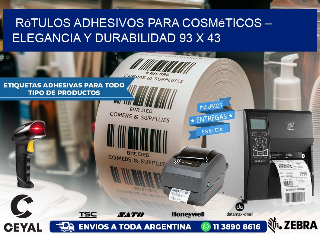 Rótulos Adhesivos para Cosméticos – Elegancia y Durabilidad 93 x 43