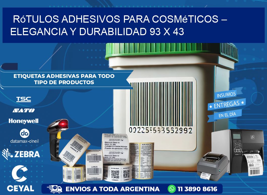 Rótulos Adhesivos para Cosméticos – Elegancia y Durabilidad 93 x 43