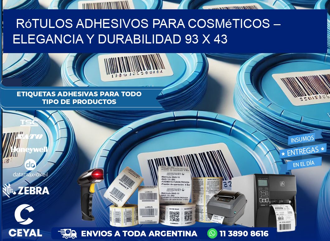 Rótulos Adhesivos para Cosméticos – Elegancia y Durabilidad 93 x 43