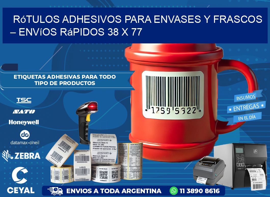 Rótulos Adhesivos para Envases y Frascos – Envíos Rápidos 38 x 77
