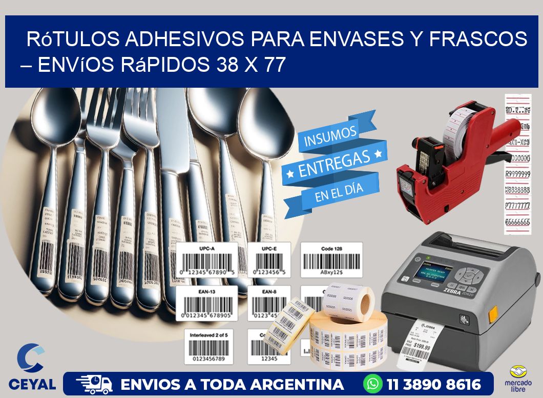 Rótulos Adhesivos para Envases y Frascos – Envíos Rápidos 38 x 77