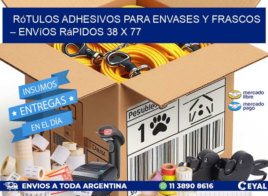 Rótulos Adhesivos para Envases y Frascos – Envíos Rápidos 38 x 77