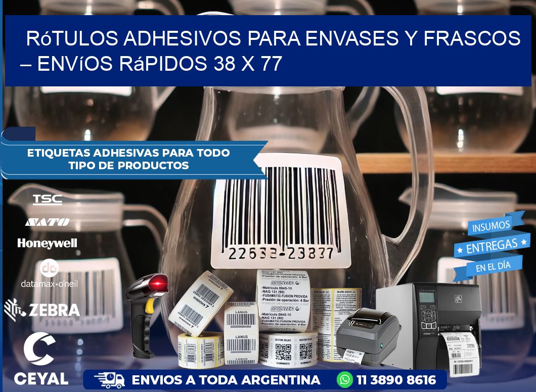 Rótulos Adhesivos para Envases y Frascos – Envíos Rápidos 38 x 77