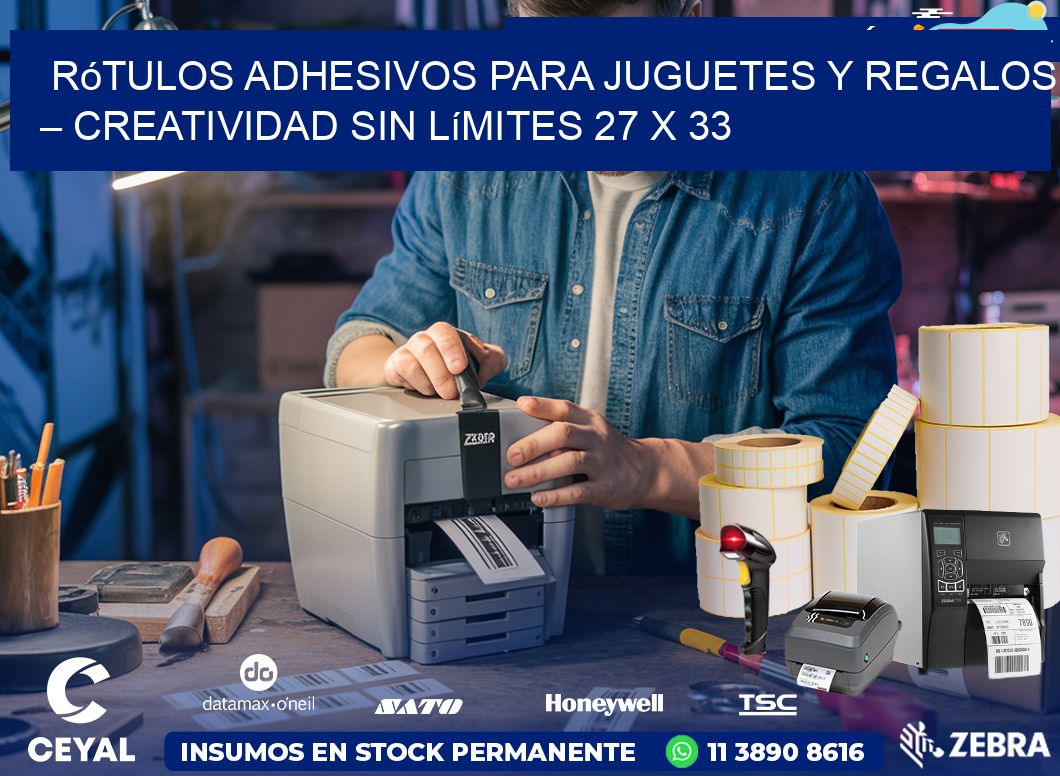 Rótulos Adhesivos para Juguetes y Regalos – Creatividad Sin Límites 27 x 33