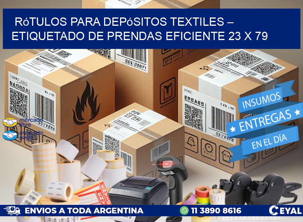 Rótulos para Depósitos Textiles – Etiquetado de Prendas Eficiente 23 x 79